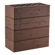 Кирпич ЛСР коричневый облицовочный рустик М175 250*120*65 мм