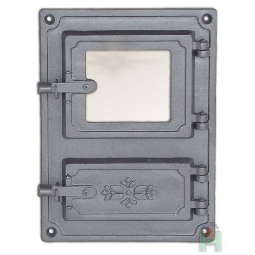 H1610 Портал печной (дверца со стеклом с люком для золы) DPK8