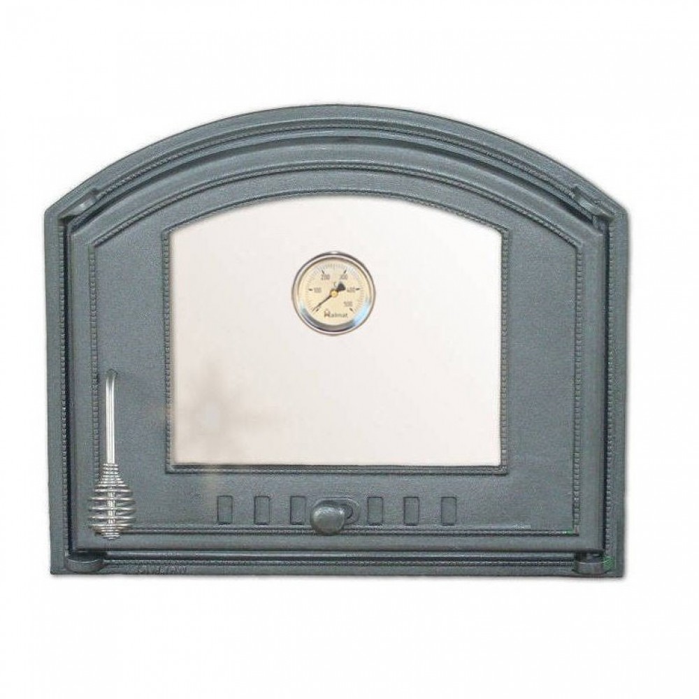H1208 Дверца со стеклом и термометром правая