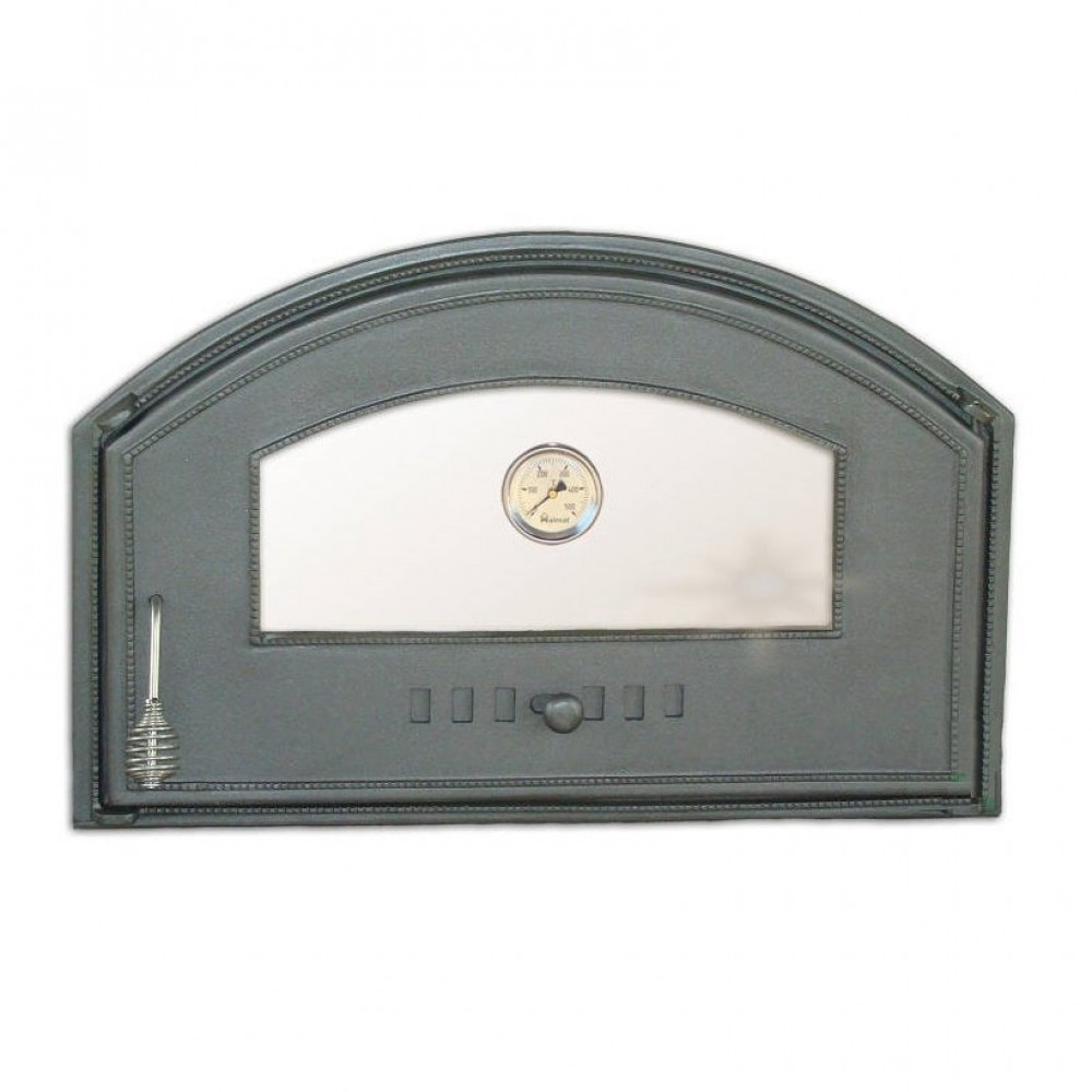 H1308 Дверца со стеклом и термометром правая