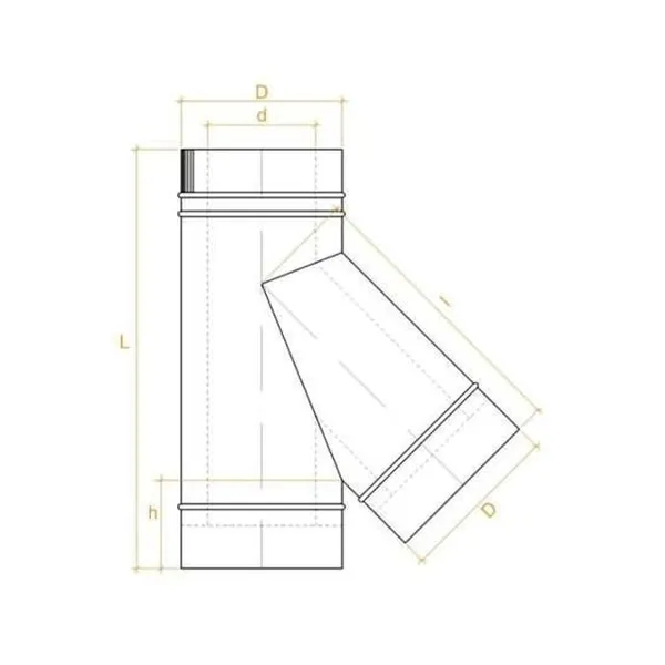 Дымоход «Вермилоджик» Тройник 45º