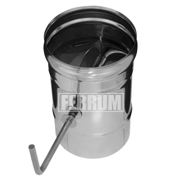 Ferrum Шибер одностенный Ø100 мм (AISI 430  0.5 мм)