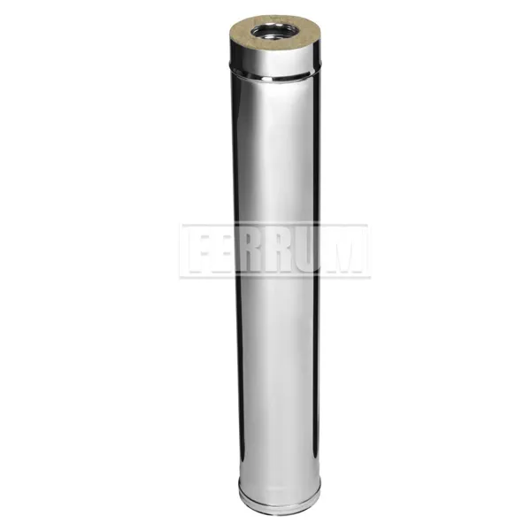 Ferrum Труба Сэндвич 1 м Ø100*200 мм (AISI 430/0.5мм + нерж.)