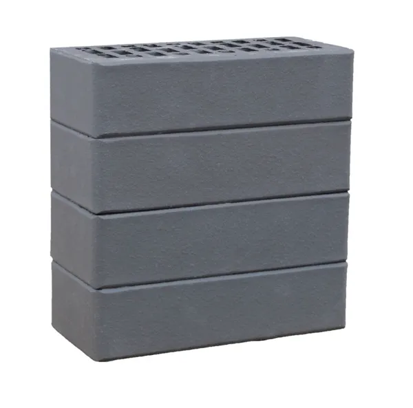 Кирпич ЛСР облицовочный пустотелый графит гладкий М175 250*120*65 мм