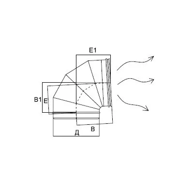 Отвод 87º 90º Rosinox
