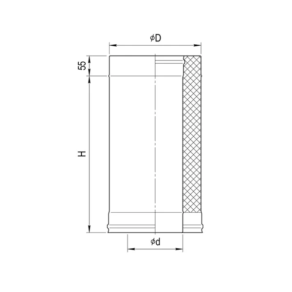 Сэндвич труба 0 5 м