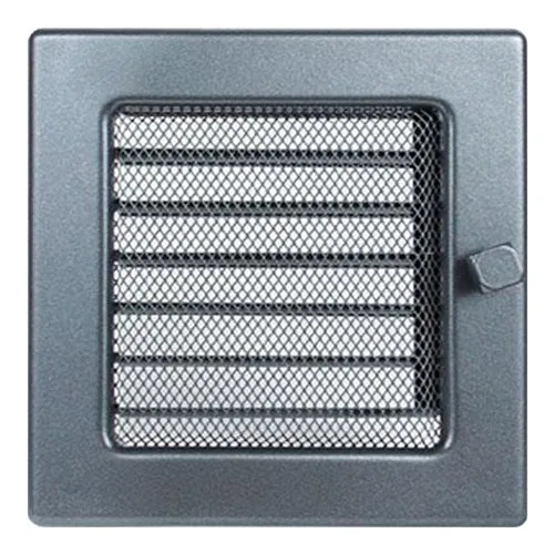 Вентиляционная решетка 170х170 мм. графит с жалюзи