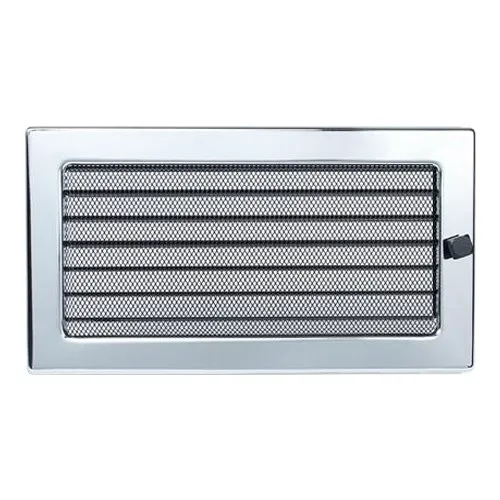 Вентиляционная решетка 170х300 мм. никель с жалюзи