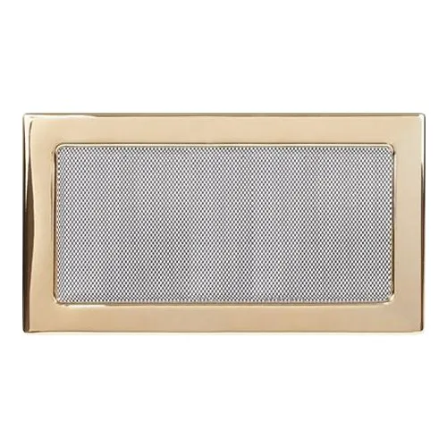 Вентиляционная решетка 170х300 мм. золото двойная сетка